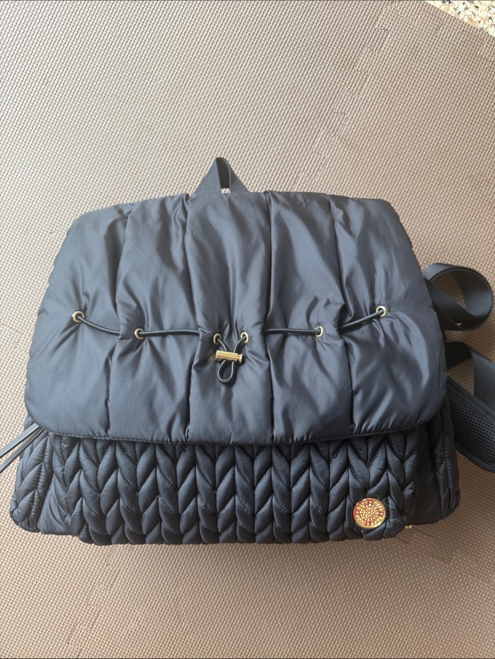 Black Quilted Kids Backpack - Unbranded